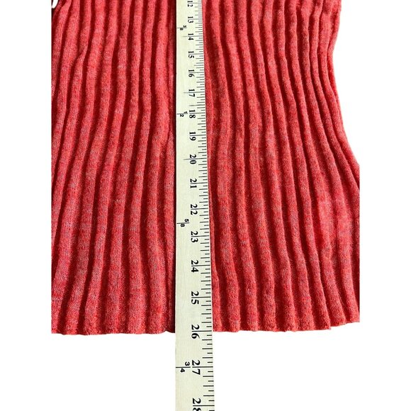 Madewell Womens Harry Sheer Ribbed Red Alpaca Long Sleeve Mockneck Sweater Small - Picture 3 of 14